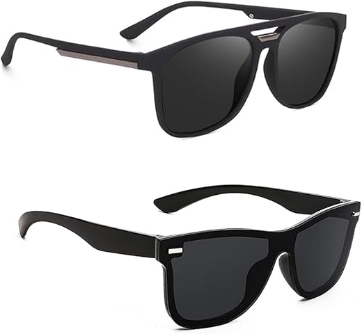 ELLIGATOR UV Protected Wayfarer Sunglasses for Men & Women | Full-Rim Cover Eyewear for Driving, Cycling, Sports | Lightwe...
