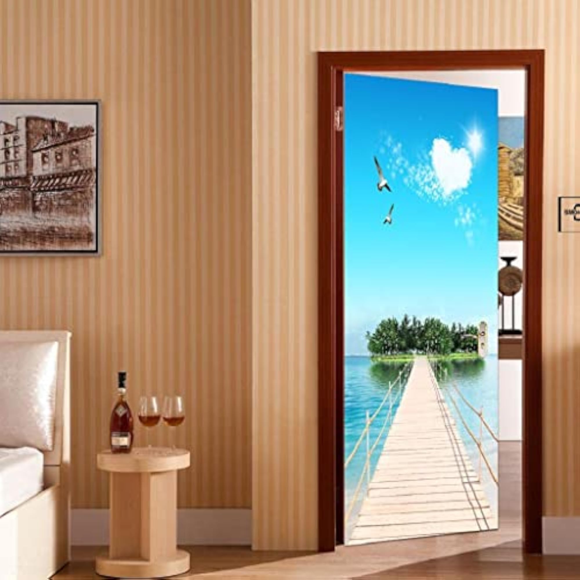Creative 3D Door Stickers Removable Wall Poster
