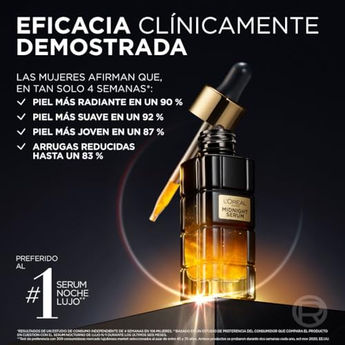 L’Oréal Paris Age Perfect Midnight Sérum, Renacimiento Celular, con Complejo Antioxidante, para Todos los Tipos de Piel, 30ml