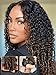 Beauty Forever No Slip Chestnut Brown Ombre Burmese Curly 7x5 HD Lace Glueless Wig Human Hair, Bye Bye Knots, Pre Cut Lace Pre Plucked, Elastic Drawstring Secure Fit Put On & Go Wig 20inch