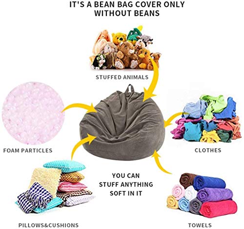 YFFS Classic Bean Bag Chair Sofa Cover, Lazy Bean Bag Storage Chair Cover, with Handles for Adults and Children, Without Filling, Bean Bag Chair Anti-fouling Cover (11,100 x 120 cm)