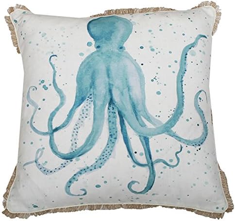 Ozwald Octopus Splatter Printed 20-inch Throw Pillow