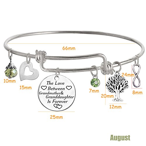 Image of The Love between Grandmother and Granddaughter is Forever Bracelet