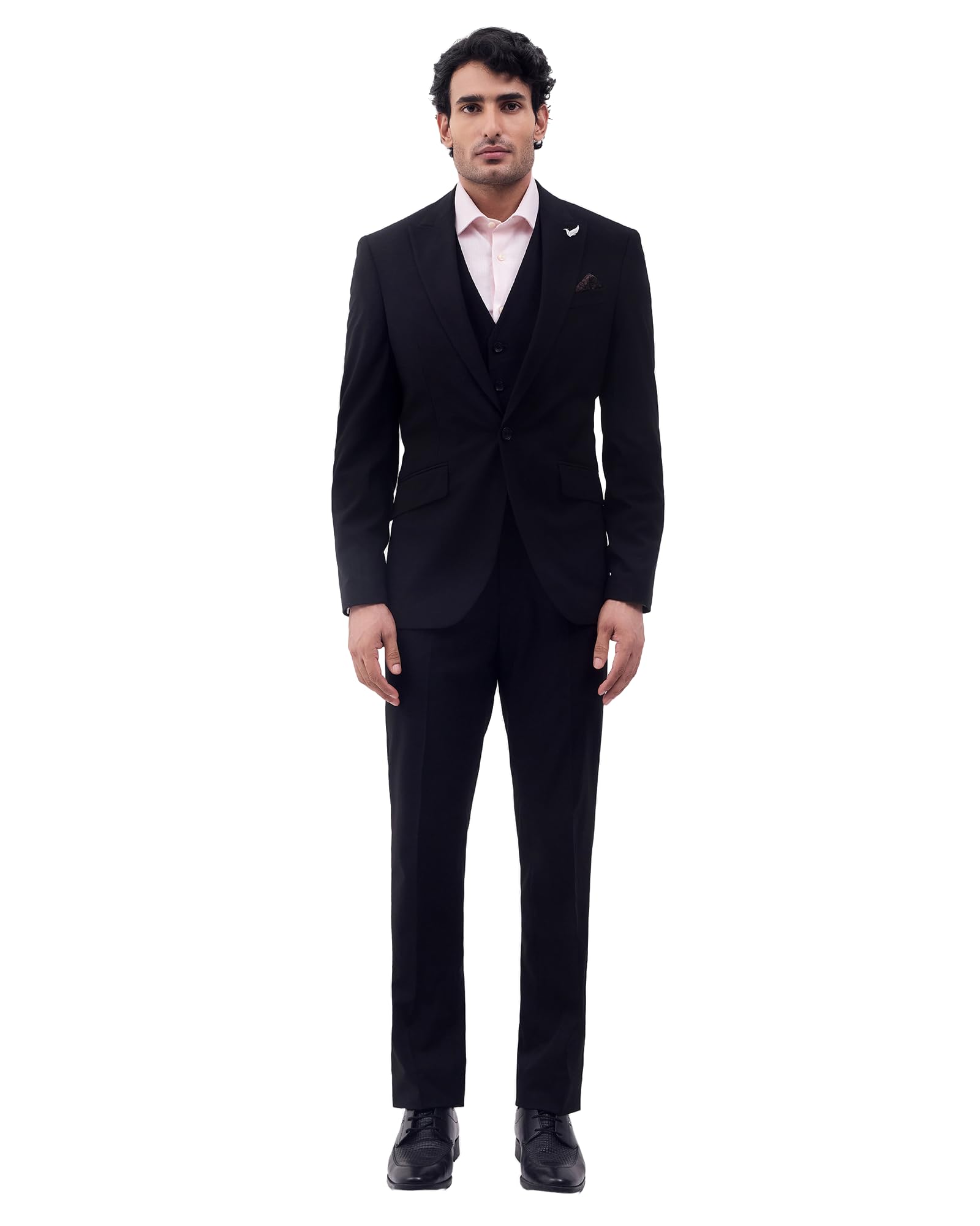 blackberrys Men Checkered Slim Fit 3 Piece Suit | Viscose Rayon Blend Occasions-picture-12