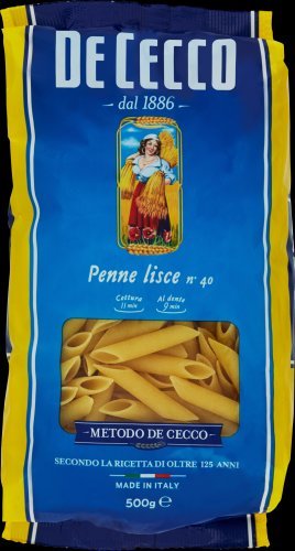 24x Pasta De Cecco 100% Italienisch Penne Lisce n. 40 Nudeln 500g