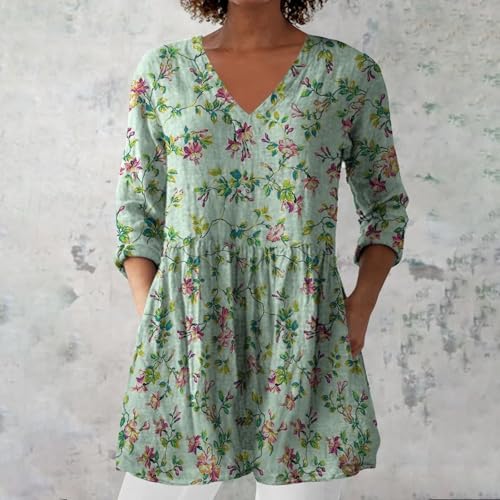 Linen Cotton Tank Tops V Neck Shirt for Women Cotton Tanks Loose Fit Summer Basic Tank Shirt2