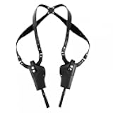 Shoulder Holster, Concealed Dual Gun Shoulder Holster Quick Release Right & Left Carry Holster for Gun 1911 92 96 48 45 43 19 Halloween Party Hunting