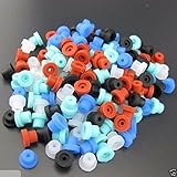 Multi Color 200PCS Silicone Half Grommets Top Hat Tattoo Needle Machine Supply
