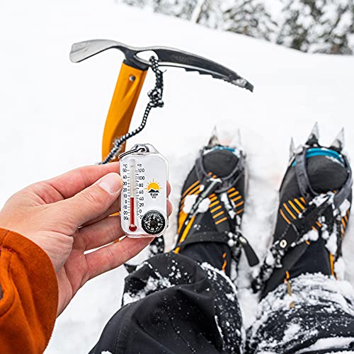 Sun Company Therm-O-Compass 2 - Large Zipper Pull Compass And Thermometer | Easy-To-Read Outdoor Thermometer And Compass #TOP2