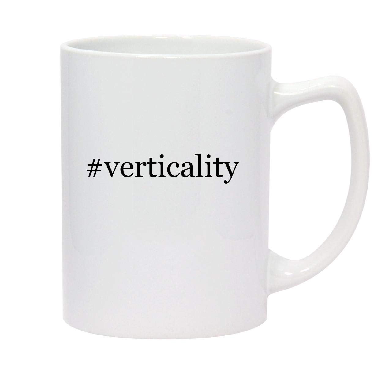 Molandra Products #verticality - 14oz Hashtag White Ceramic Statesman Coffee Mug