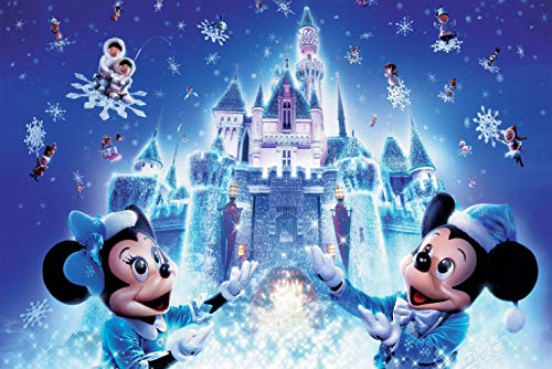 BCKORTY DIY 5D Full Diamond Christmas Diamond Painting Set, DIY Disney Castle Diamond Painting Set for Adults and Beginners, Diamond Craft Decoration Cross Stitch Gift (City of Ice and Snow16x12 in)