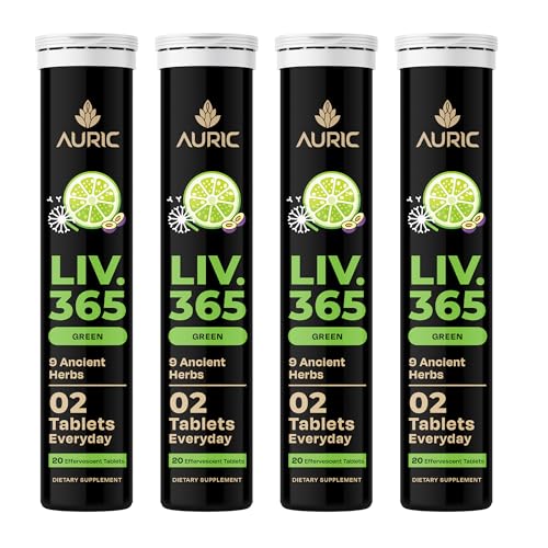 Auric Liv365 Liver Detox Supplement 80 Tablets | Lemon Flavour