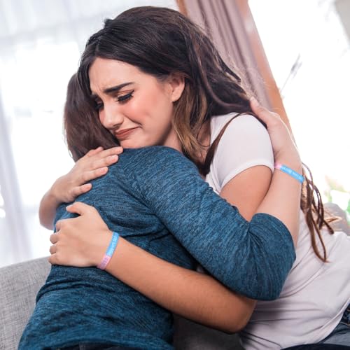 Kenning 200 Pcs Miscarriage Gifts Loss Awareness Pink and Blue Silicone Bracelets Pregnancy Loss Awareness Bracelets Support for Memorials Remembrance Fundraising Keepsake Gift Giving Women and Men3