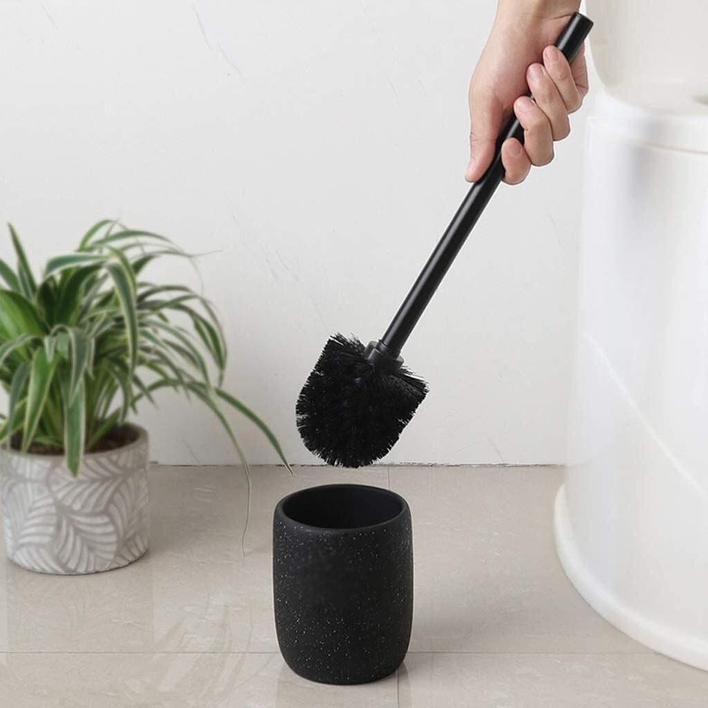 Toilet Brushes Brush, & Holders,Resin Brush Holder with Stainless Steel Handle for Bathroom Cleaning Holders