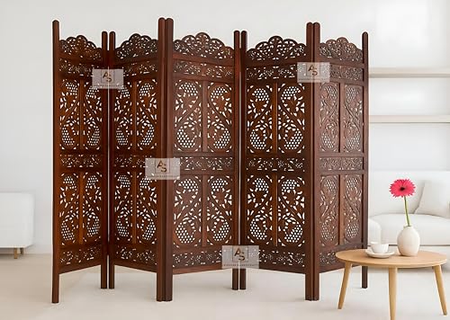 Image of Partition for Living Room,Divider,Partition Wall Divider Screen Separator, Wall Panel Divider for Hall | Bedroom |Office | Puja Room | Restaurant S Design (5- Panels)