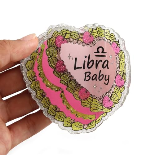 Personalized Libra Baby Hair Claw Clip, Pink and Yellow Cake Baby Hair Claw Clip Mother's Day Gift Birthday Hair Claw Clip