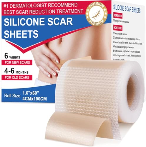 #VerdientProvisionen<br>Silikon Narbenpflaster Silicone Scar Sheets (4 * 150cm) for Reduzierung sichtbarer Narben Hautfreundlich Atmungsaktiv Wasserfest