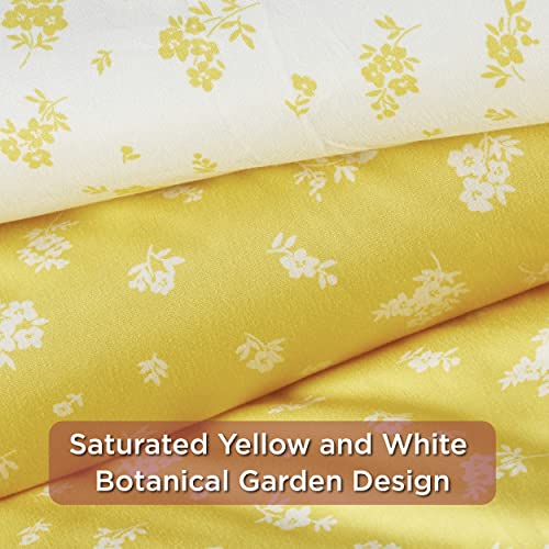 Bedsure Yellow Comforter Set Queen - Floral Comforter Set, Ultra-Soft Lightweight Kids Comforter Sets For Girls, 3 Pieces Reversible Floral Comforter Set With 2 Pillow Shams #TOP5