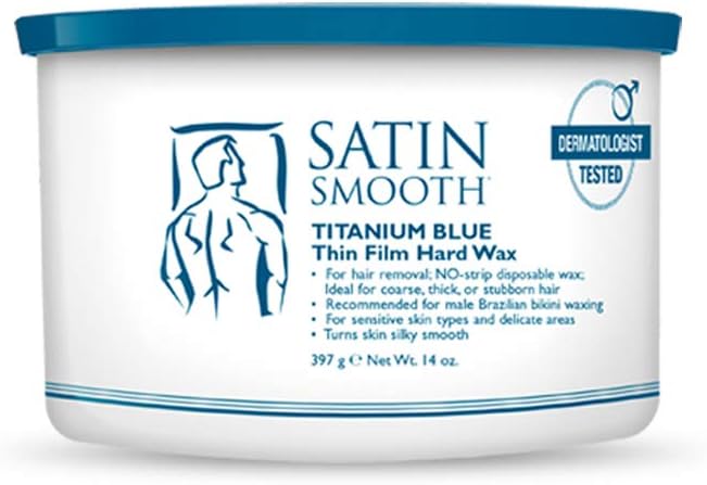 Cera depilatória rígida Titanium Blue SATIN SMOOTH sem tira, 397 g