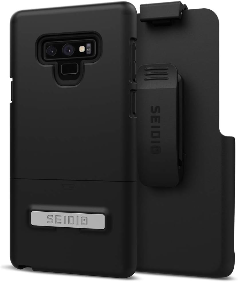 Seidio Surface Case and Holster Combo with Kickstand for Samsung Galaxy Note 9 (Black/Black)