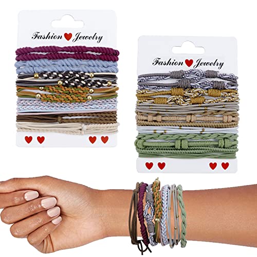 Lapohi 30 Pcs Hair Ties, Boho Bracelet Style Hair Ties For Women And Girls, Hair Elastic Ties For Ponytail Thin Hair Thick Hair(Classic) #TOP10