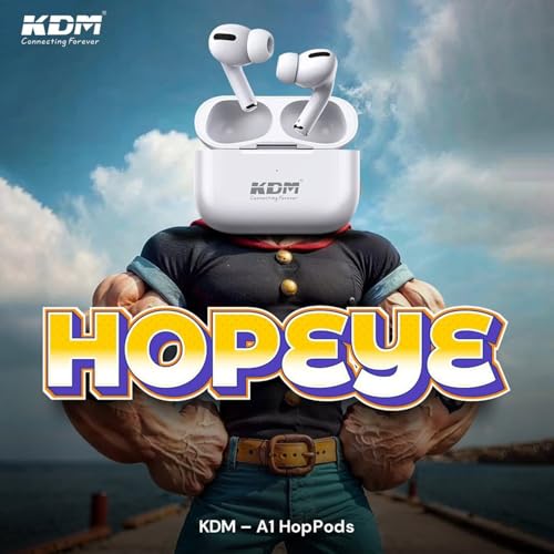 Image of KDM - A1 HOPPODS TWS, Wireless Earbuds, V5.4 BT, ENC Function, Upto 36 Hours, Black