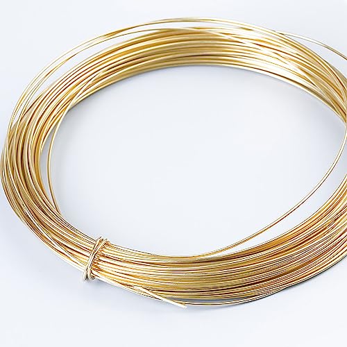 COYOUCO Round Copper Wire Gold Brass Wire 5M Length for Beading Craft,0.8mm