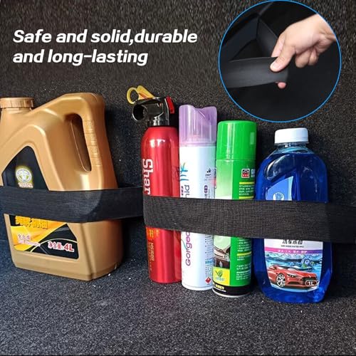 MUZHUPGUZ 8 STK Auto Kofferraum Organizer Klett, Auto Klettverschluss Streifen, Klettbänder zur Befestigung von Gegenständen im, Kofferraum Aufbewahrung, 23cm 34cm 46cm 54cm