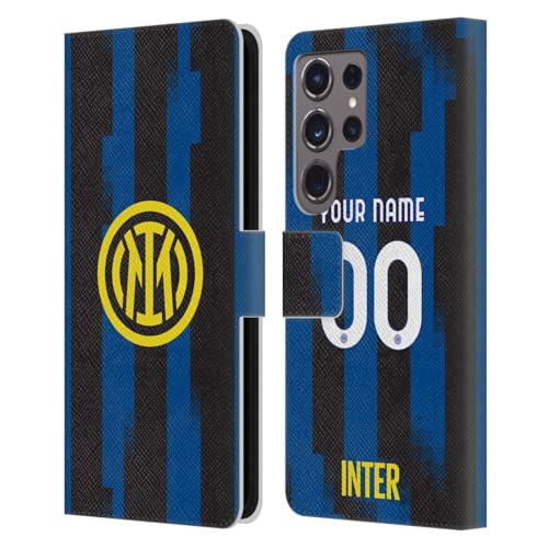 Coque Samsung S24 Ultra Inter Milan étui protection cuir portefeuille 5G