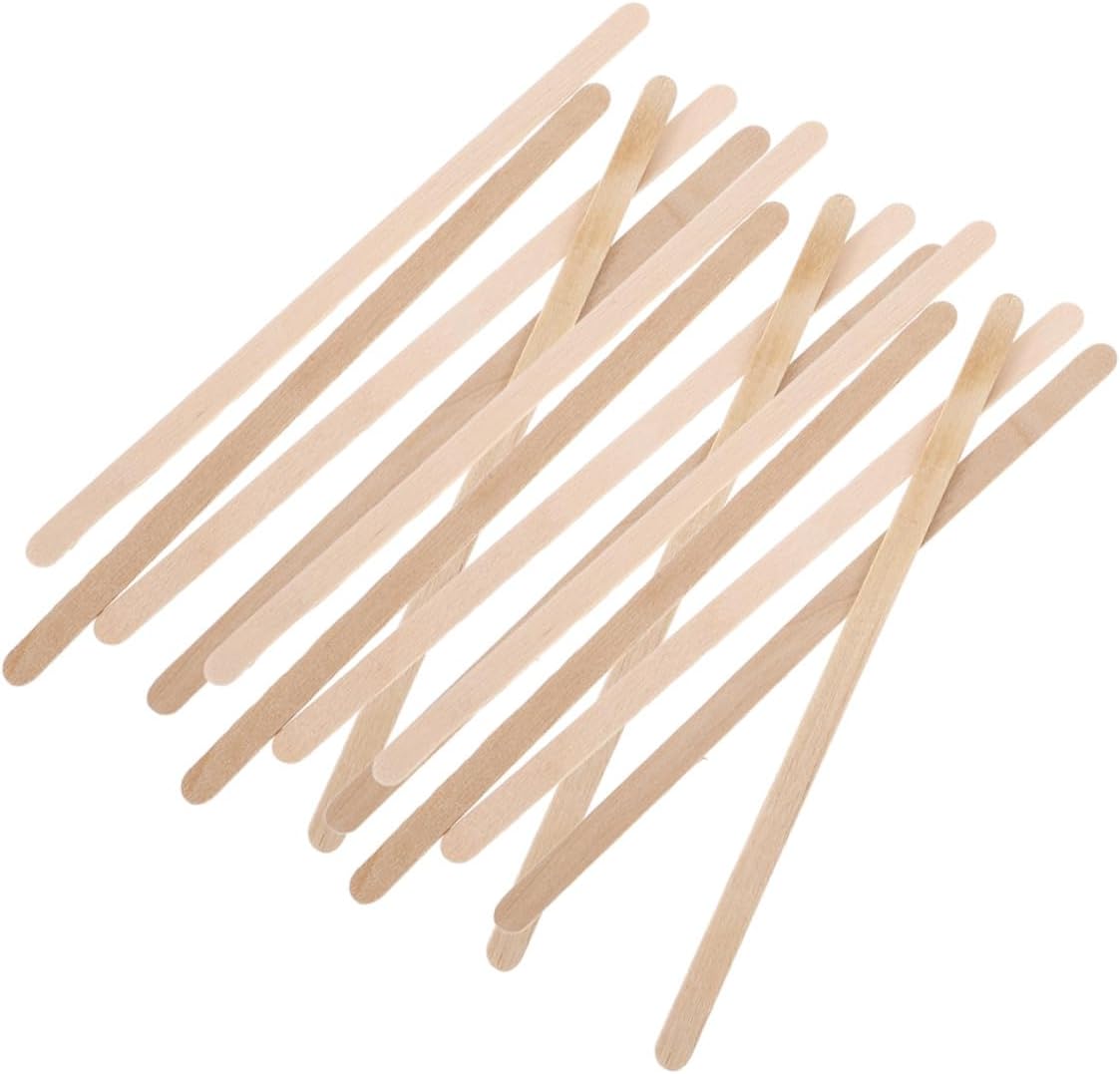 NOLITOY 500 Pcs Biodegradable Wooden Coffee Stir Sticks 14cm Natural Wood Beverage Mixers for Coffee Tea Cocktails Bar Use