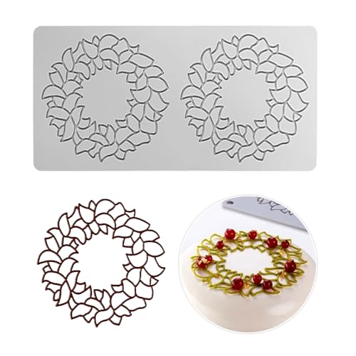Rongxze Spitze Silikonform Matte, Matte Silikon Fondant Formen, Zuckerhandwerk Abdruckform für molekulare Küche, Schokolade, Desserts,Kuchendekoration, Backen (A)