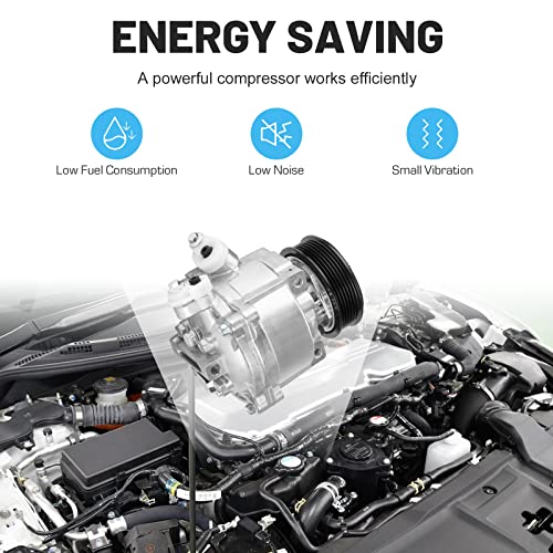 Image of New AC Air Condition Compressor w /Clutch for 2013-2018 Chevrolet Sonic L4 1.8L 1.8 (NOT for 1.4L Engine; for manual temp control only), 29167C, 42699130