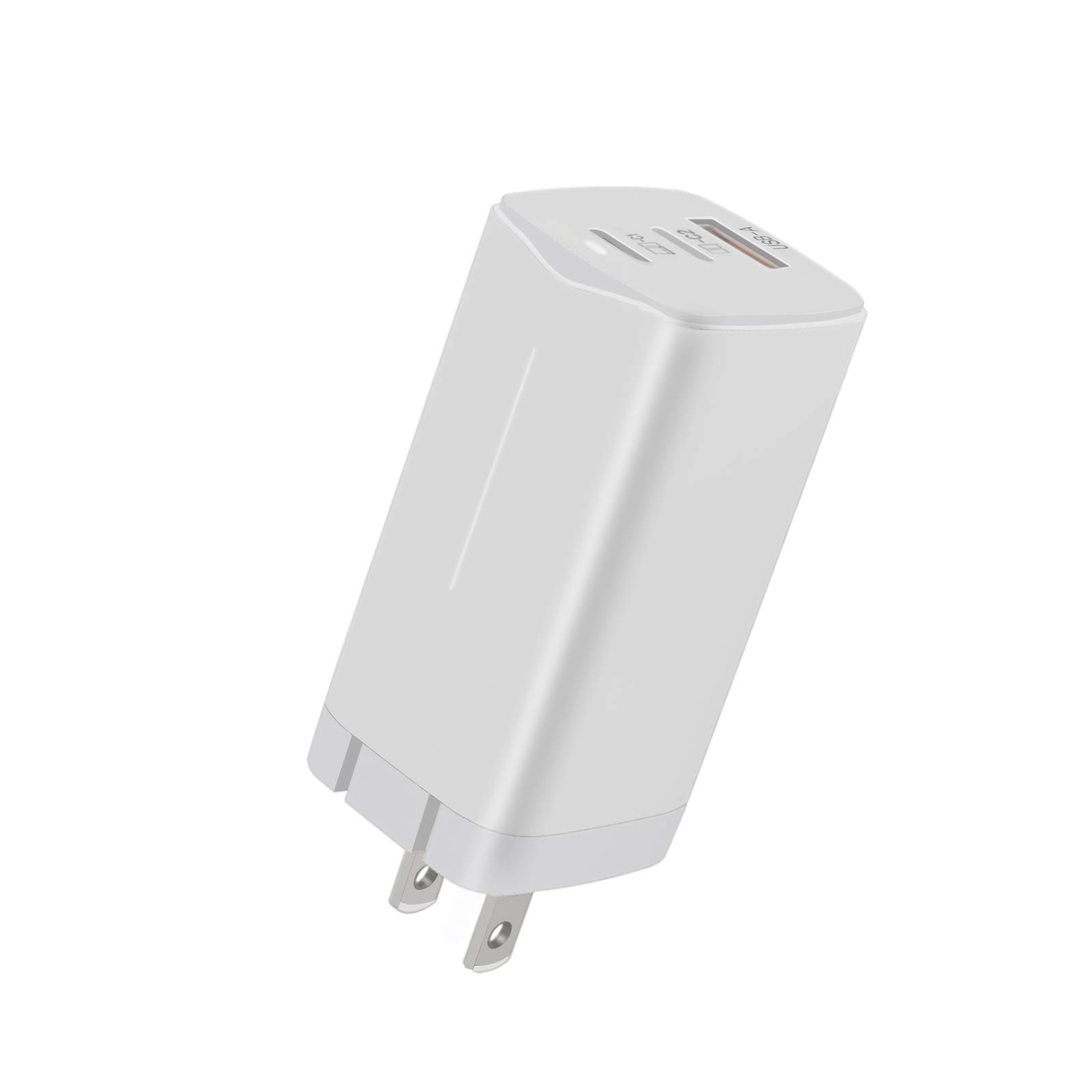 65W GAN Fast Charger 3 Port for MacBook, Surface, USB C Laptop, Samsung (White)