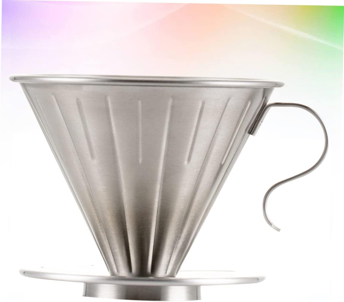 Mikinona Stainless Dripper Reusable Coffee Maker with Separate Stand Coffee Drip Filter Cup for Cups Easy to Design for Quick Brewing