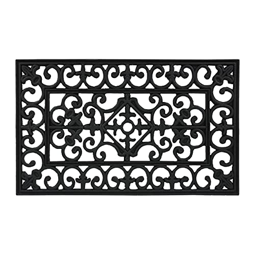 Relaxdays Fußmatte Gummi, BxT 75x45 cm, wetterfest, rutschfest,...