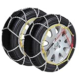 KIYOYO 金属製 タイヤチェーン 亀甲型 205/60R16 205/55R17 215/45R18 195/65R16 225/45R17 215/50R17 225/50R16 195/70R15 215/55R16 225/40R18 175/80r16 205/65R15 簡単装着 9mm 車 チェーン 亀甲チェーン TUV/GS規格認証 KN-90