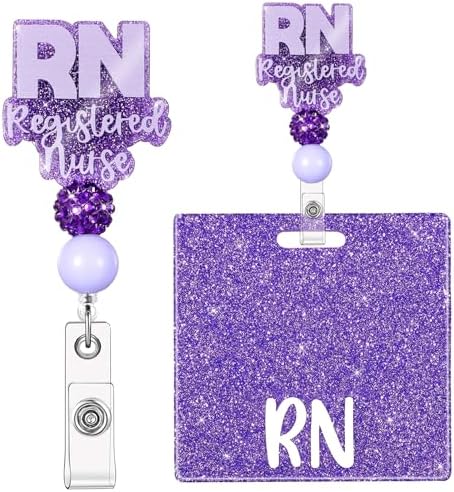 Ljia Nurse Badge Reels Pink Bow Retractable ID Card Holder Cute Name Tag Reel Aesthetic Badge Holders Alligator Clip For Nursing Student Doctor RN Clinic Assistant Office Teacher A416