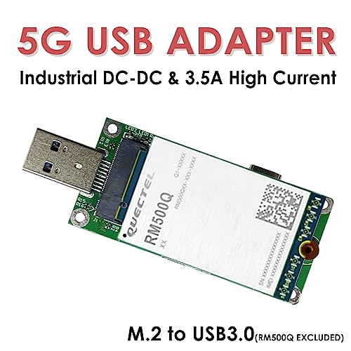 Adaptateur USB 5G LTE M.2 double alimentation Type-C et USB 3.0