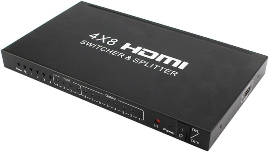 HDMI Switch 4x8 With Remote Control HDMI Switcher Splitter Converter Adapter Support 4K*2K 3D 1080P