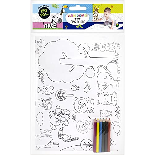 Livro-pôster para Colorir: Selva: