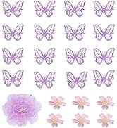 Butterfly Hair Clip Wedding Flower Hair Clip Embroidery Flower Hair Pins Lace Butterfly Hair Bows...