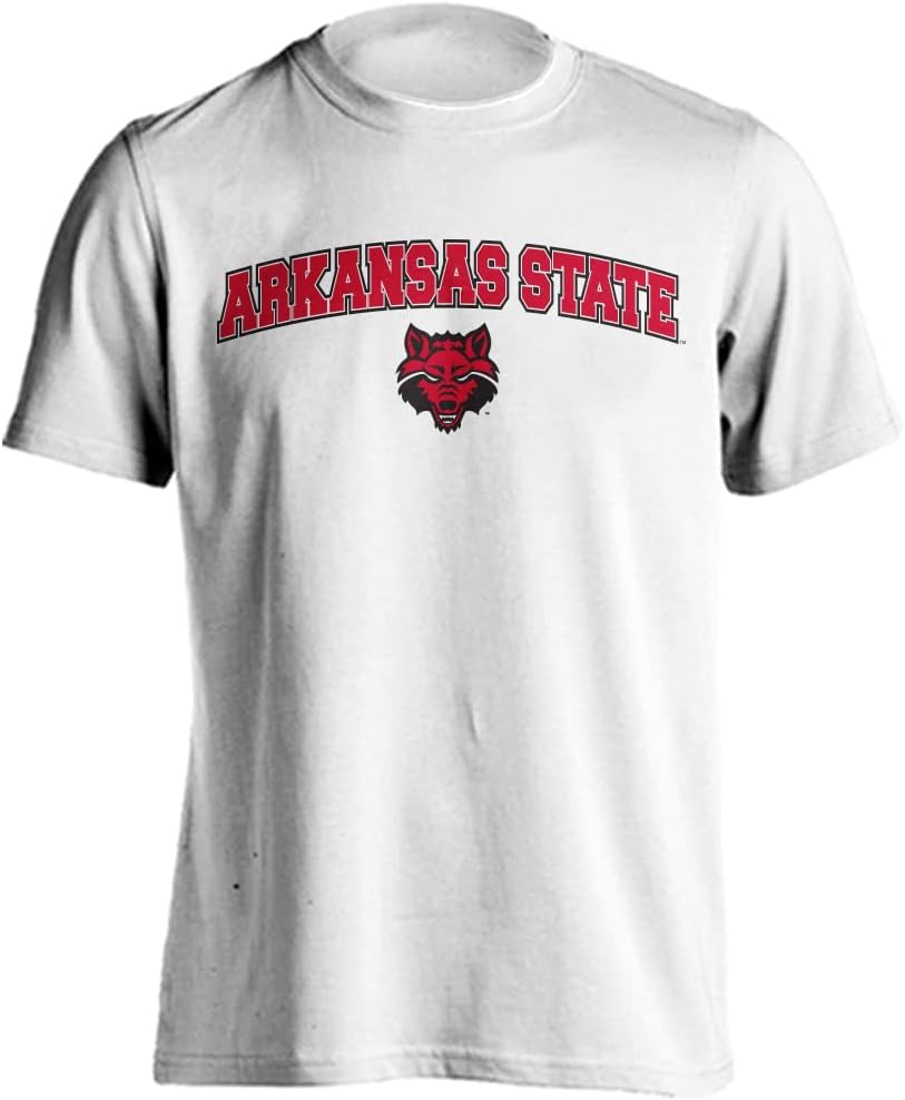 Arkansas State Red Wolves Classic Arch Mascot Logo Short Sleeve T-Shirt