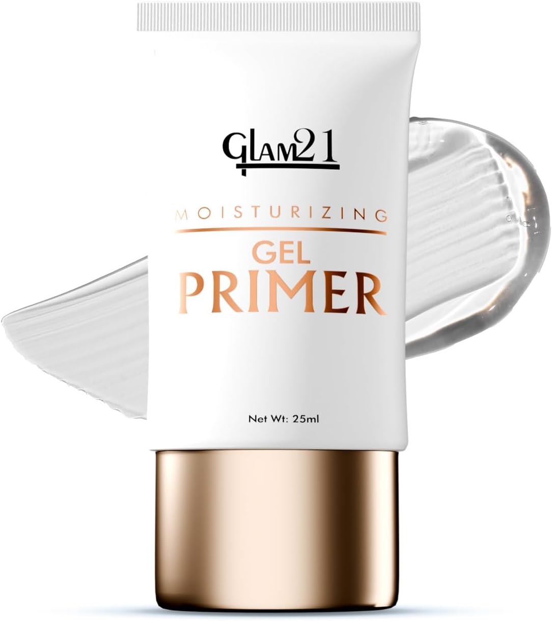 Glam21 Moisturizing Makeup Primer | Oil-Free Silk Base | Bright & Natural Finish | Smooth Pore Minimizer for All Skin Types | Long-Lasting Makeup Grip | 25ml