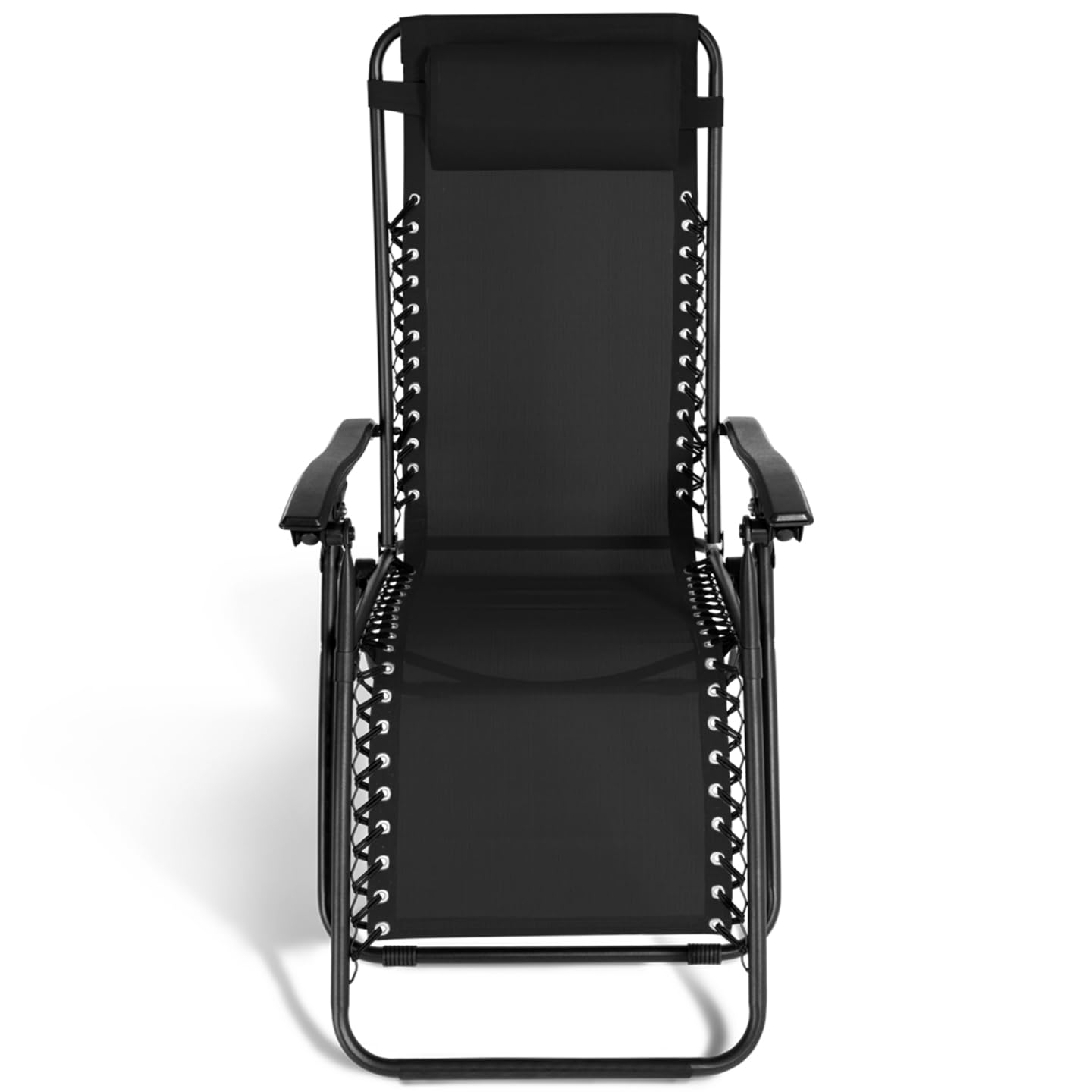 IDMarket - Lot de 2 fauteuils de Jardin inclinables Relax Noir