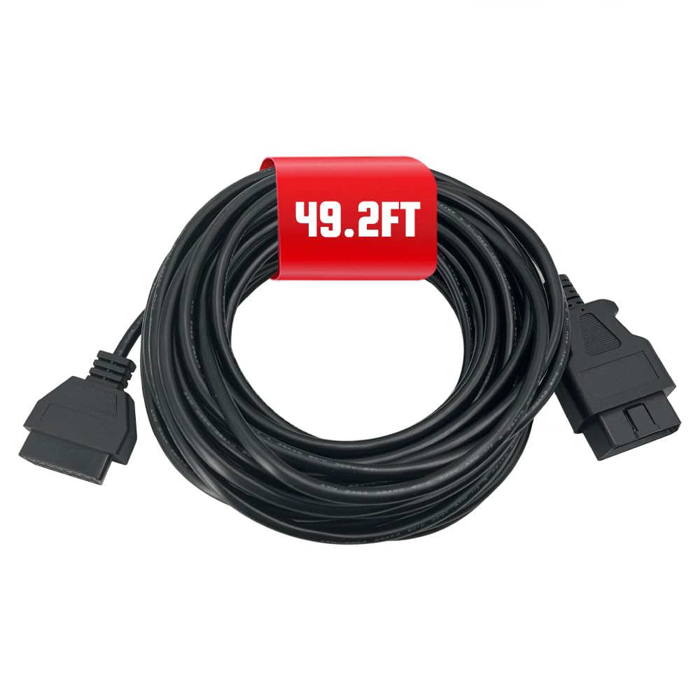 Cavo di prolunga OBD2 da maschio a femmina, per diagnostica OBD2, compatibile con tutti i veicoli OBD2 (cavo di prolunga da 15 m)