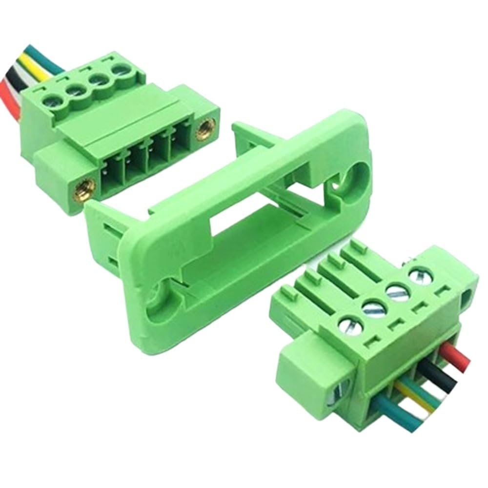 Conector de bloque de terminales enchufable, conectores de cableado sin soldadura, 15EDGWC, paso de 3,81mm, 2P/3P/4P/5P/6P/8P/9P/10P/11P/12P, 1 Juego(5P)