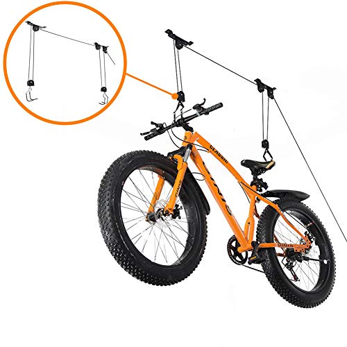 Wallmaster Bike Ceiling Mount Lift Hoist Hanger Storage Rack for Garage Indoor