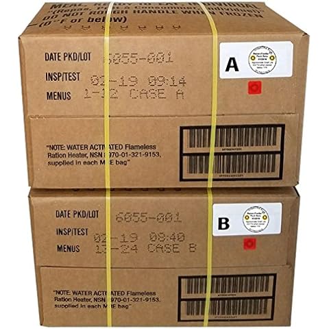 Western Frontier MRE 2019 Inspection Date Case A and Case B Bundle, 24 Meals Packed in 2016. Military Surplus Meal Ready to Eat. Cover