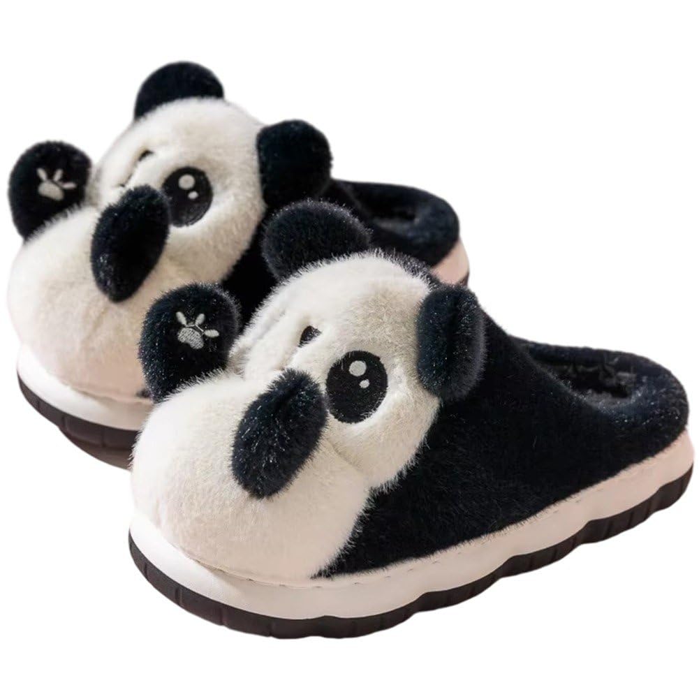 Chaussons panda antidérapants pour marcher sans glisser sur le carrelage