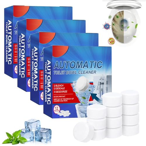 SGZIOO 48 pastillas limpiadoras de inodoro, pastillas para cisterna de inodoro, cubos de depósito de agua para cisterna, frescura higiénica, contra la cal y la piedra de orina